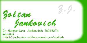 zoltan jankovich business card
